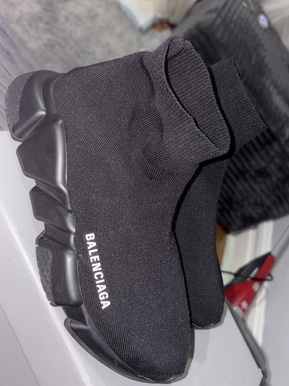 Balenciaga Black Women's Speed Trainer Sock Sneakers size US6